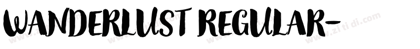 Wanderlust Regular字体转换 Wanderlust Regular字体转换